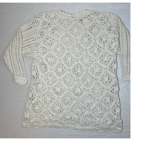 International Extratouch Sportswear Onesite White Knit Sweater - Picture 2 of 7